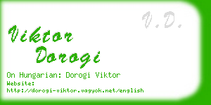 viktor dorogi business card